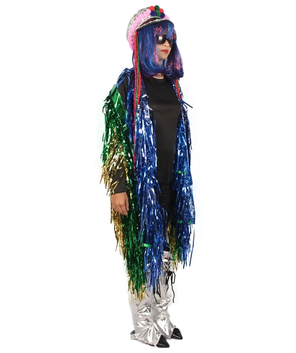 HPO Festival Unisex Multicolor Tinsel Jacket Costume