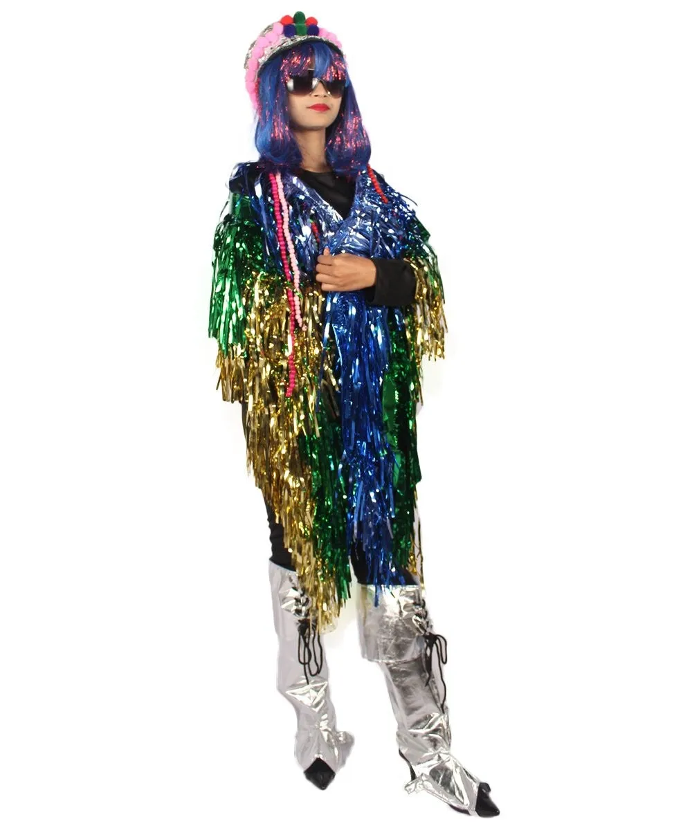 HPO Festival Unisex Multicolor Tinsel Jacket Costume