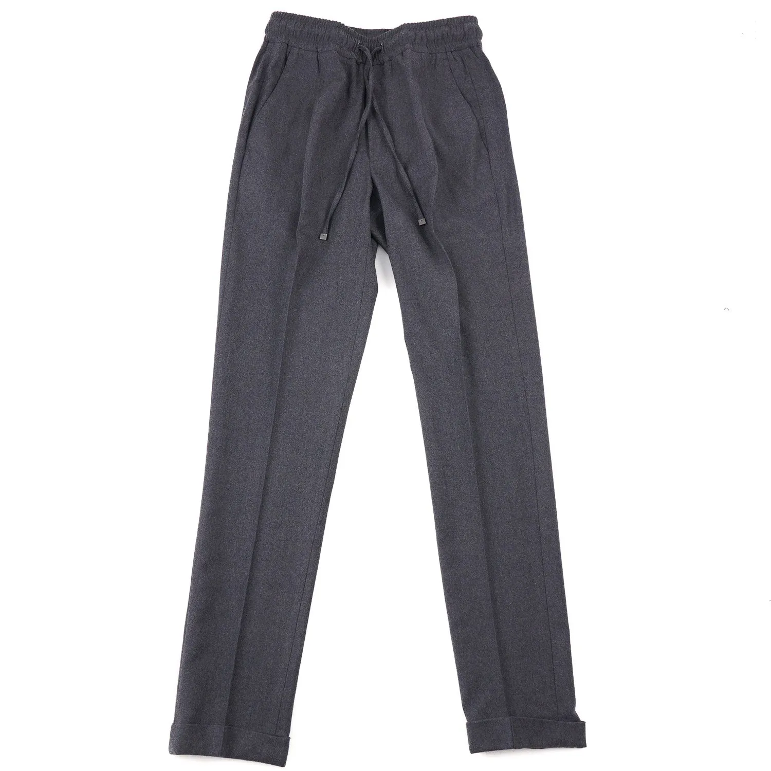 Isaia Wool Drawstring Jogger Pants