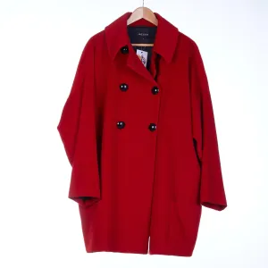 Jaeger Angora Wool Red Coat UK Size 16