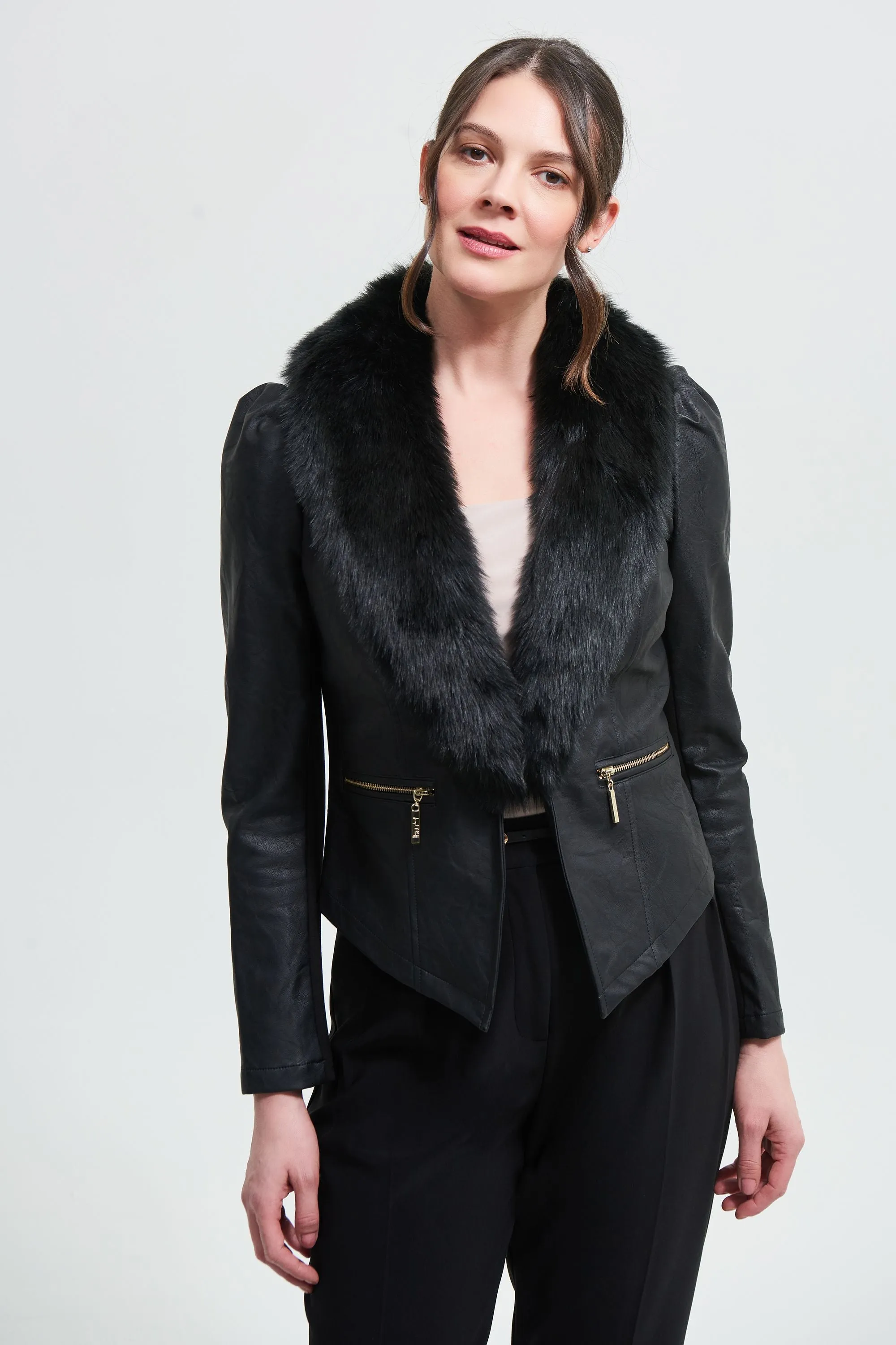 Joseph Ribkoff Faux Fur Jacket