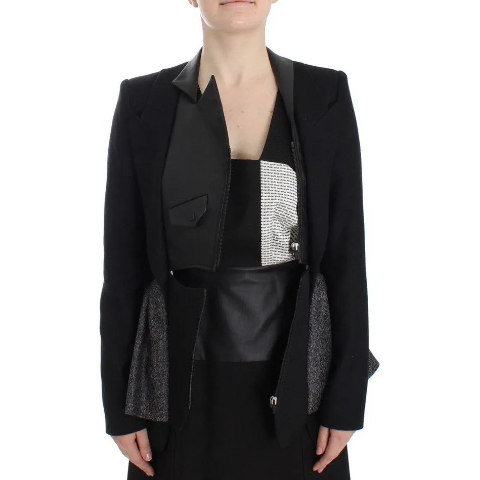 KAALE SUKTAE Elegant Monochrome Zippered Blazer Jacket