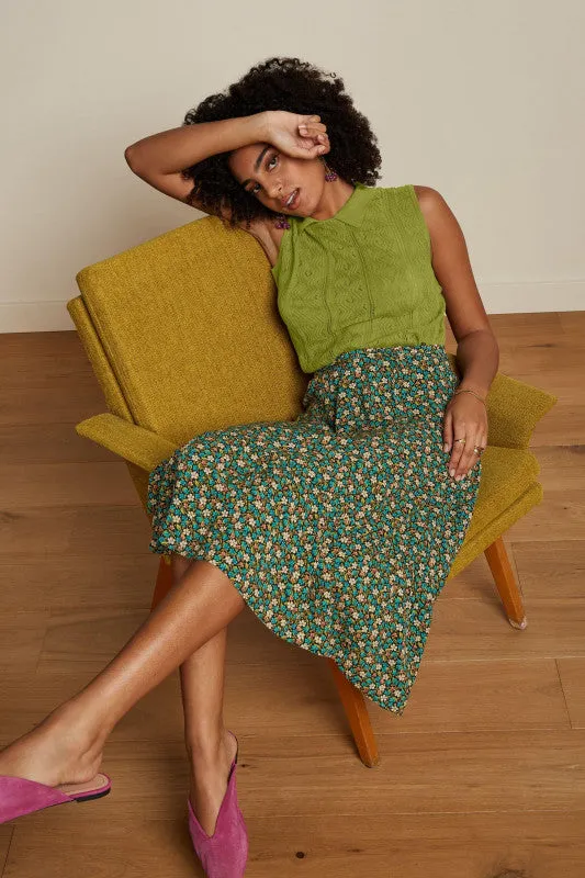 King Louie Esme skirt caliente atlantis green