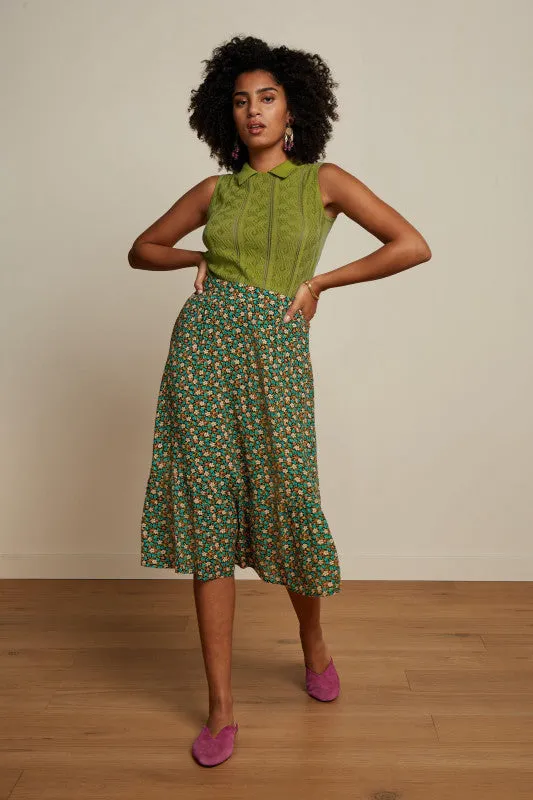 King Louie Esme skirt caliente atlantis green