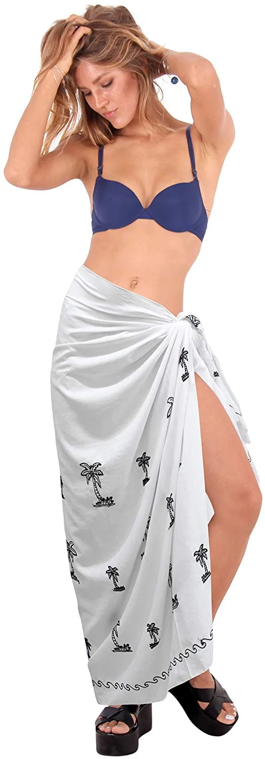 LA LEELA Women Beachwear Sarong Bikini Cover up Wrap Bathing Suit 09 ONE Size