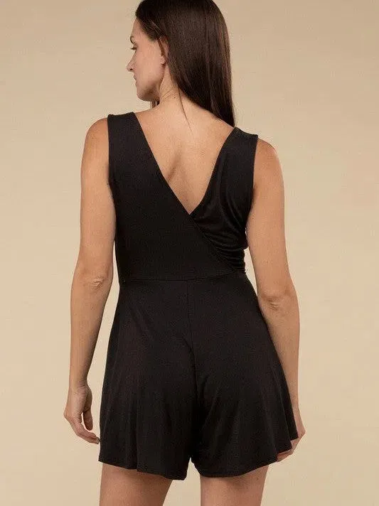 Levelling Up Daily Surplice Neckline Sleeveless Romper