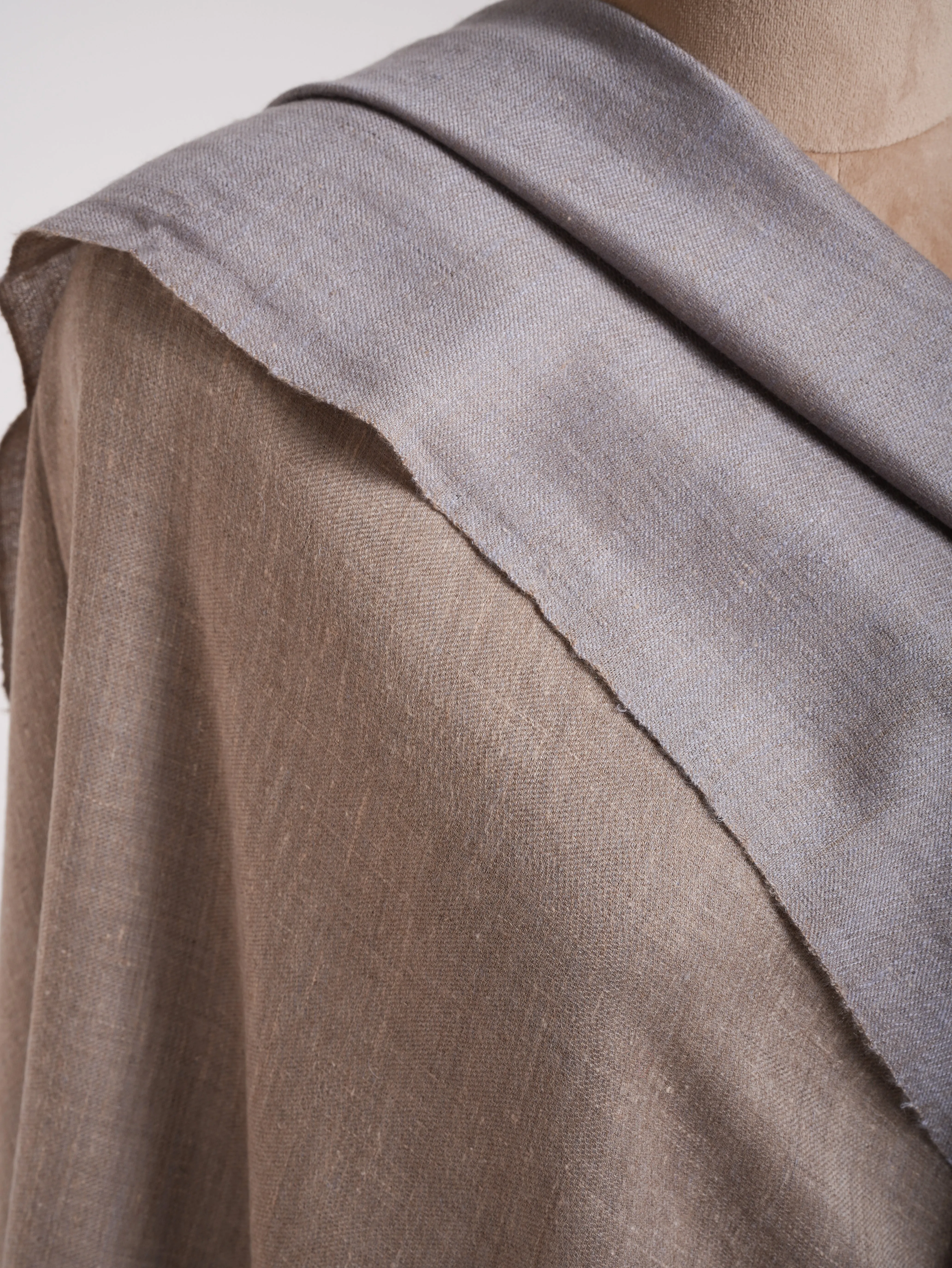 Lilac Gray and Beige Dualshade Pashmina Shawl