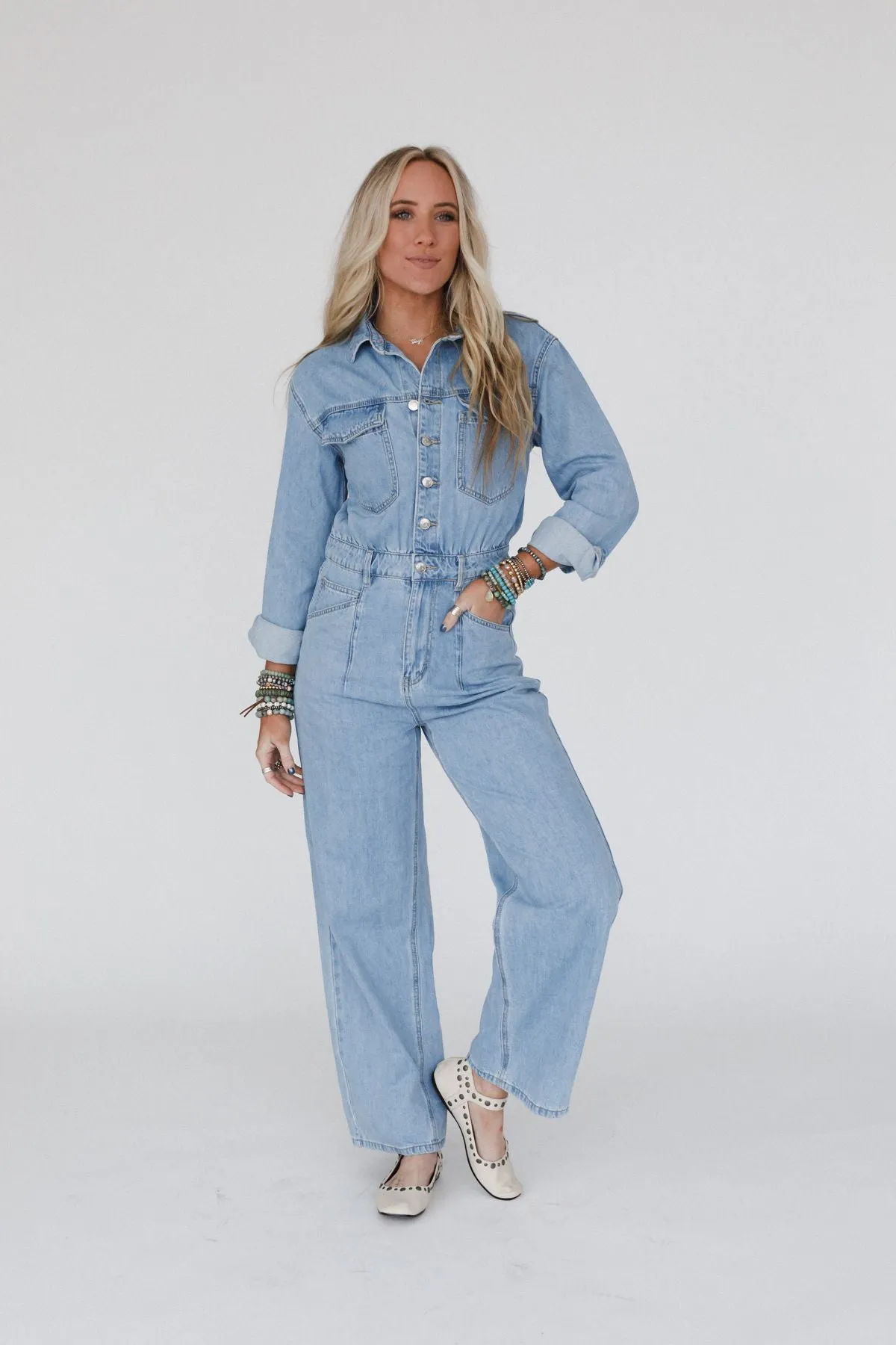 Little Extra Denim Jumpsuit - Light Denim