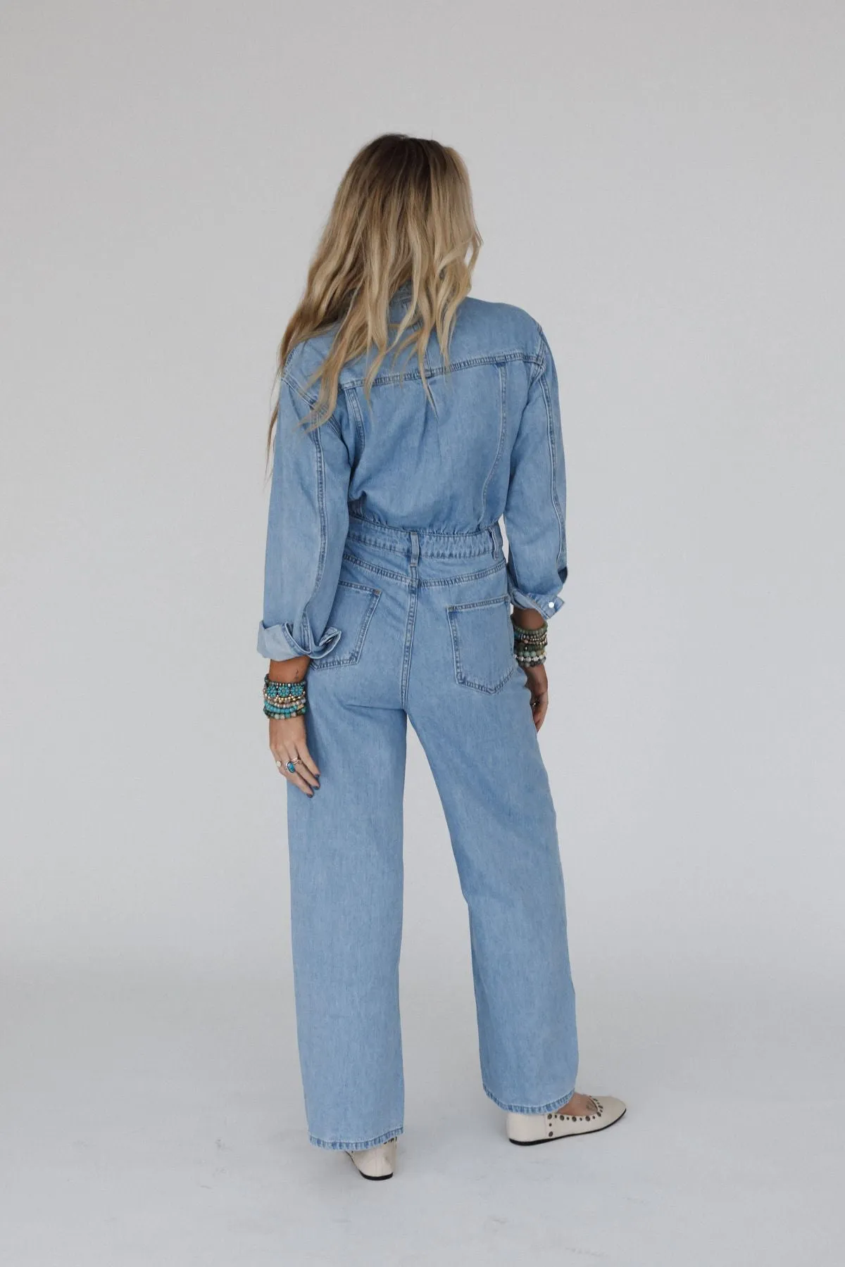 Little Extra Denim Jumpsuit - Light Denim