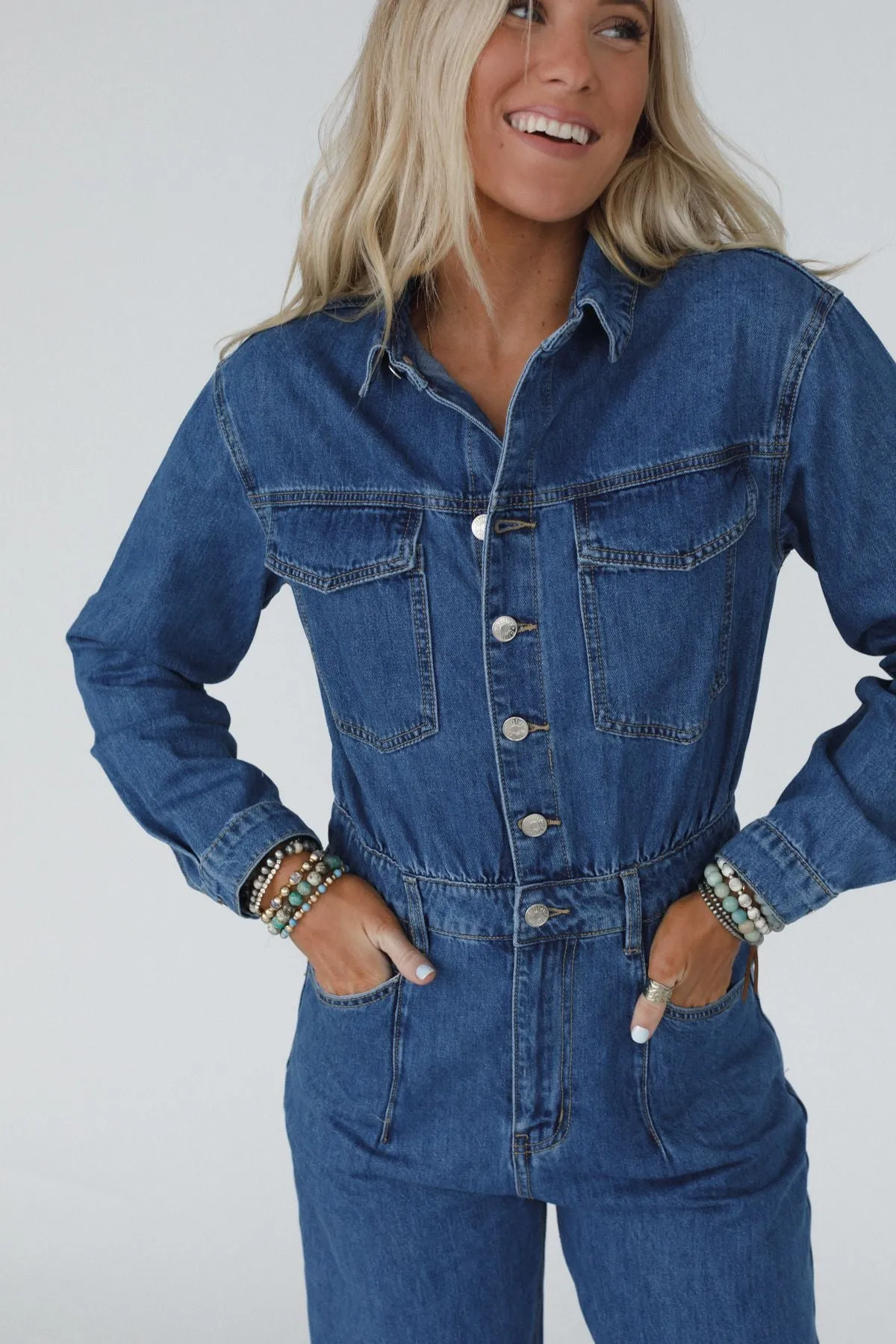 Little Extra Denim Jumpsuit - Medium Denim