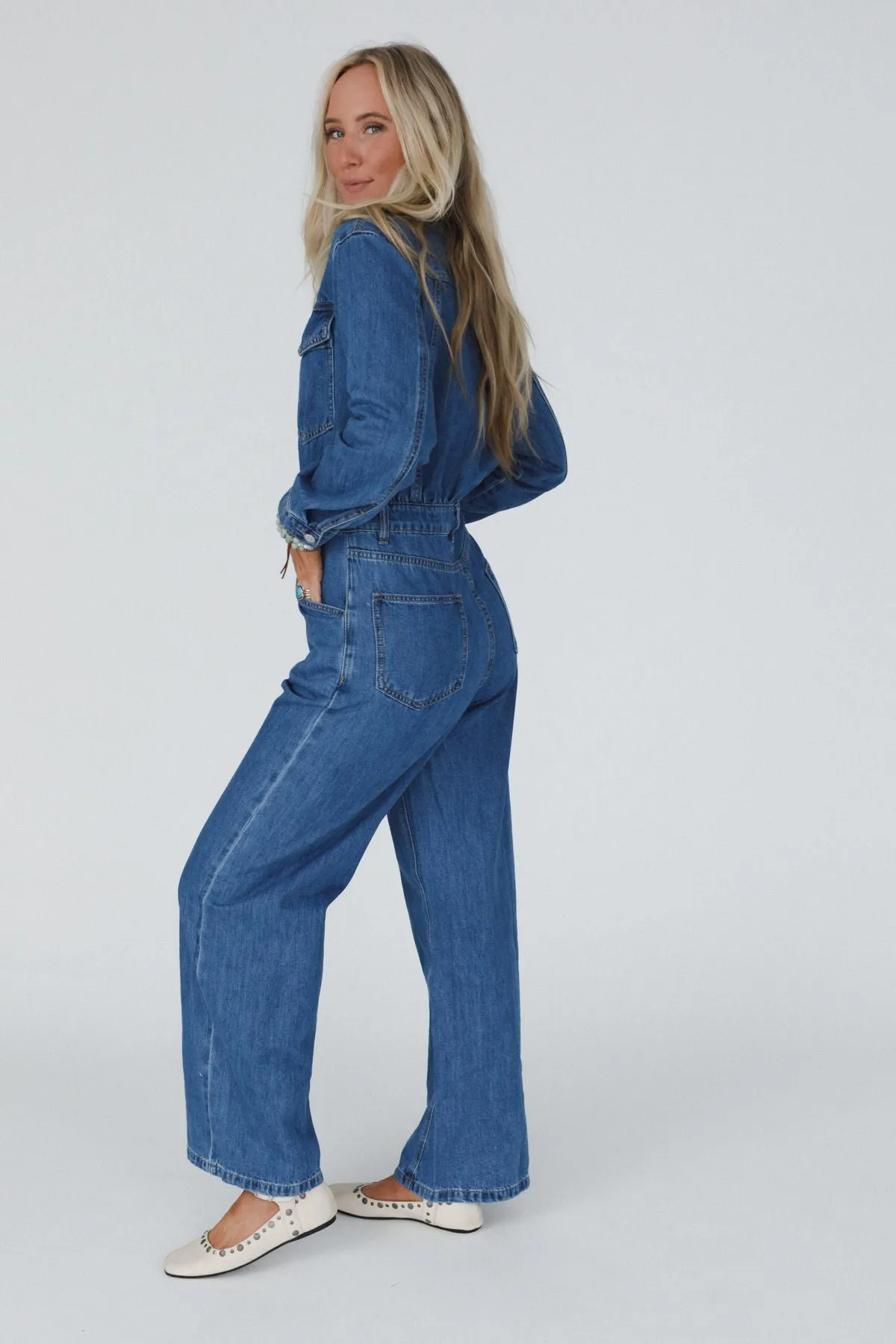 Little Extra Denim Jumpsuit - Medium Denim