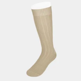 Long Beige Heavy Wool Sport Socks