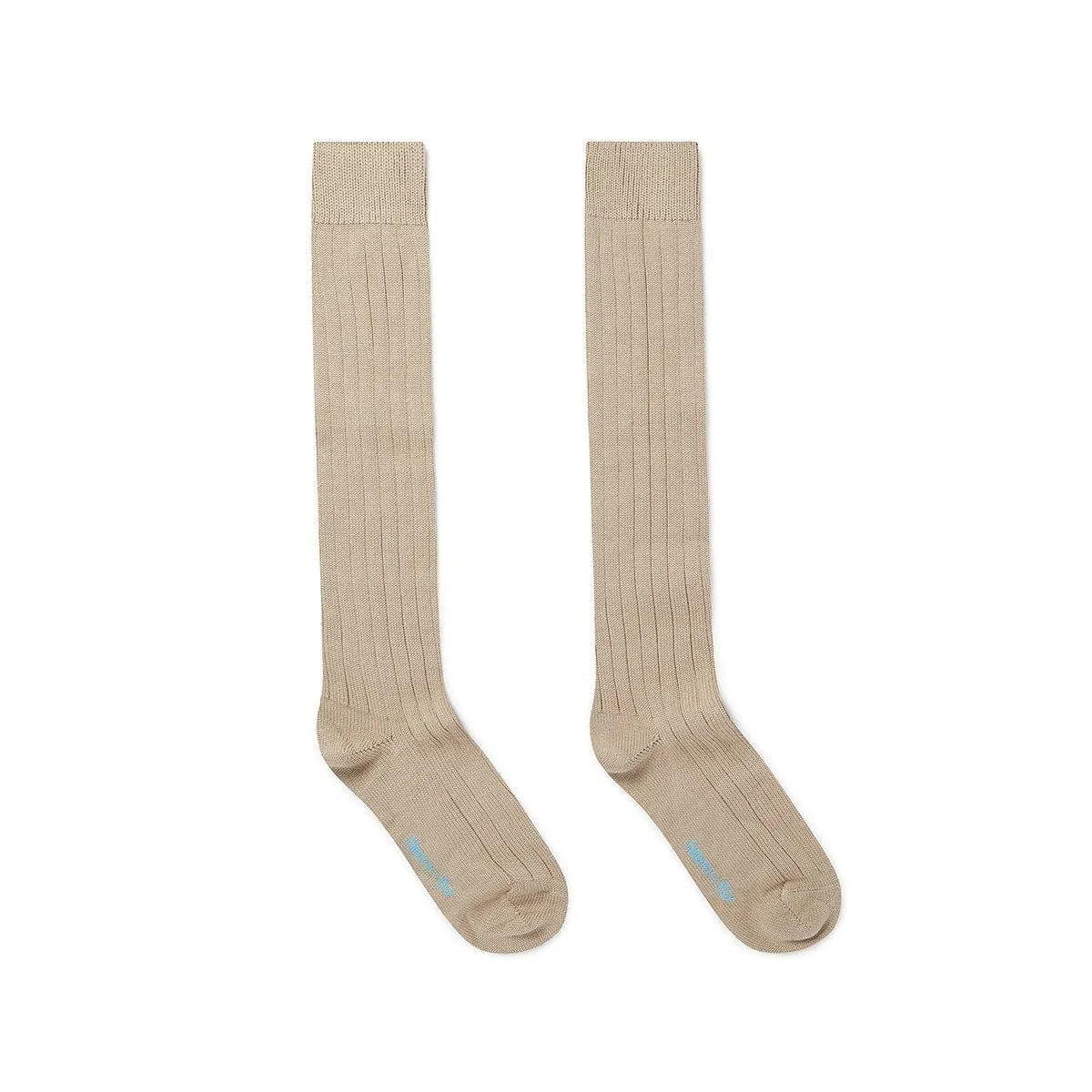 Long Beige Heavy Wool Sport Socks