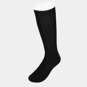 Long Black Heavy Wool Sport Socks