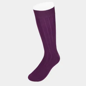 Long Purple Heavy Wool Sport Socks