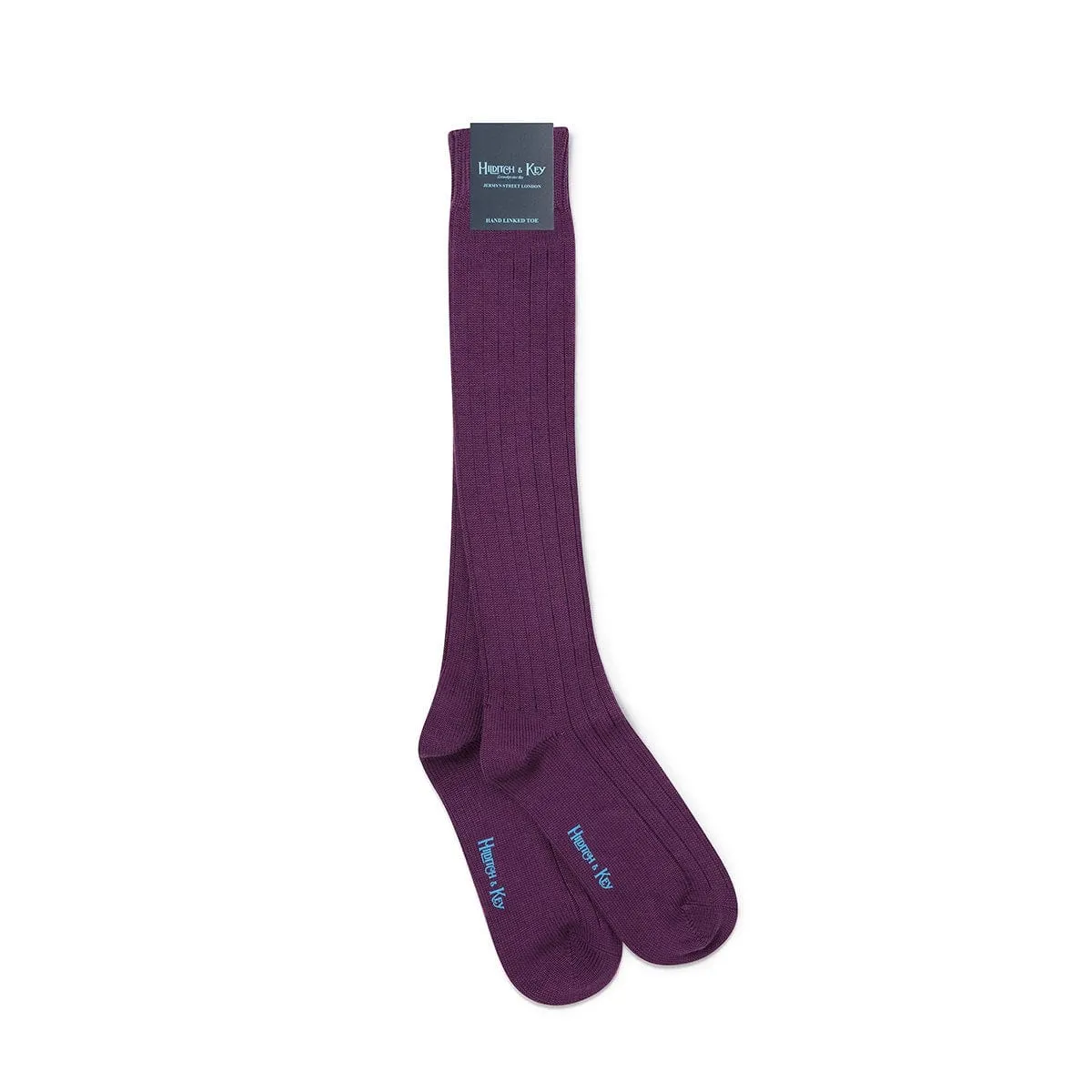 Long Purple Heavy Wool Sport Socks