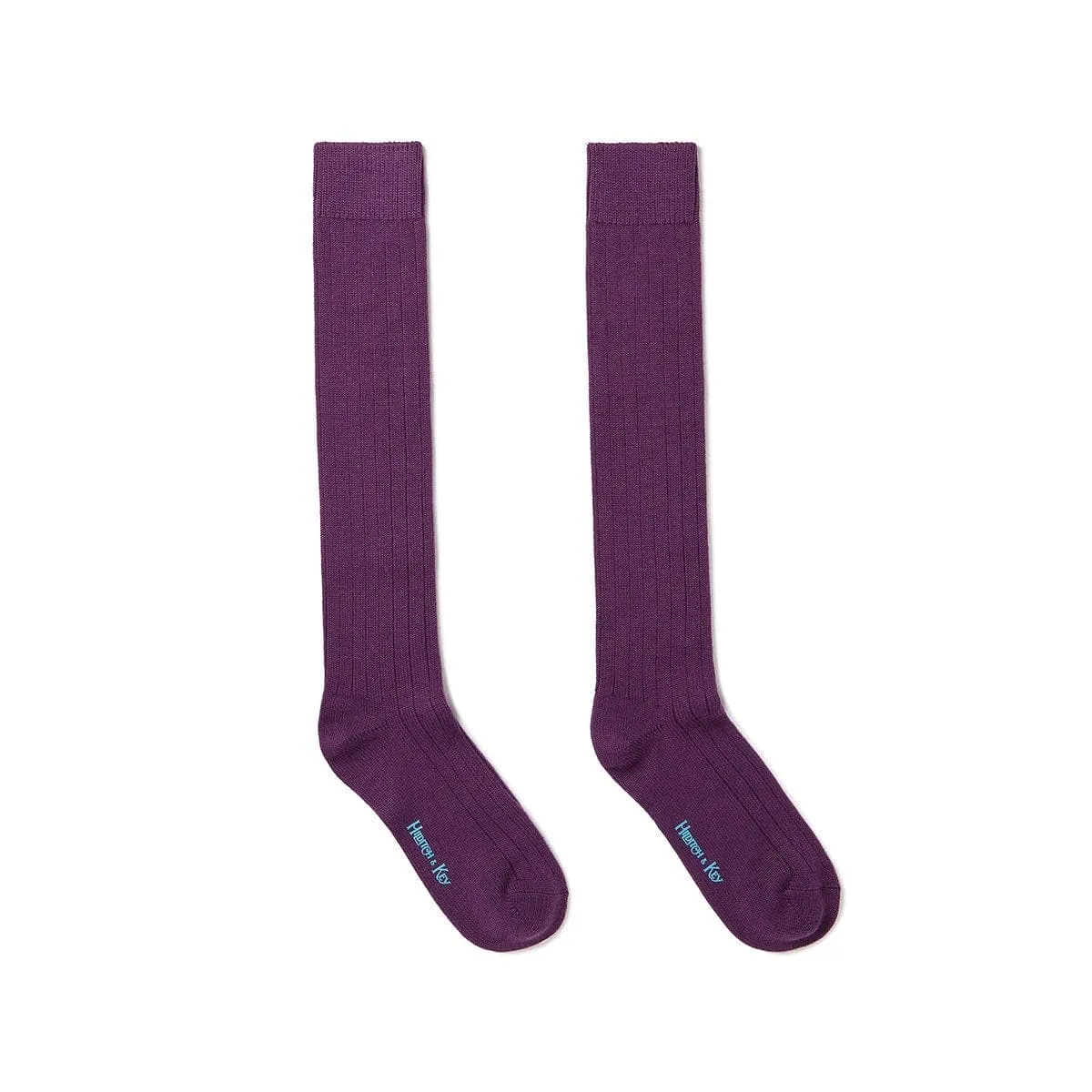 Long Purple Heavy Wool Sport Socks