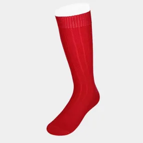 Long Red Heavy Wool Sport Socks