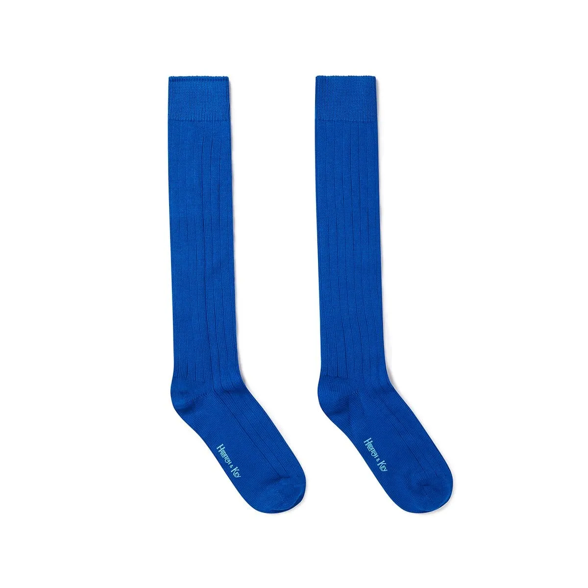 Long Royal Blue Heavy Wool Sport Socks