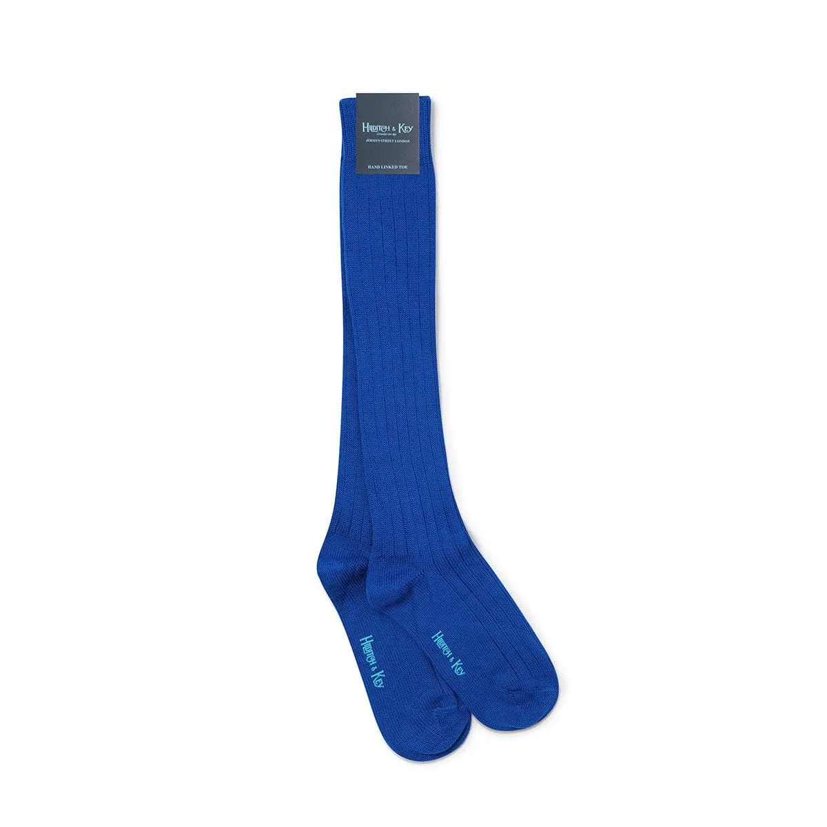 Long Royal Blue Heavy Wool Sport Socks