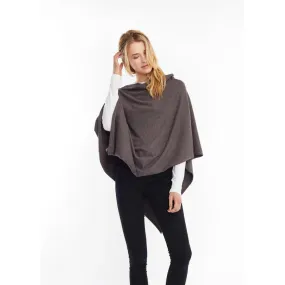 Look by M Basic Triangle Poncho Charcoal (Women's)