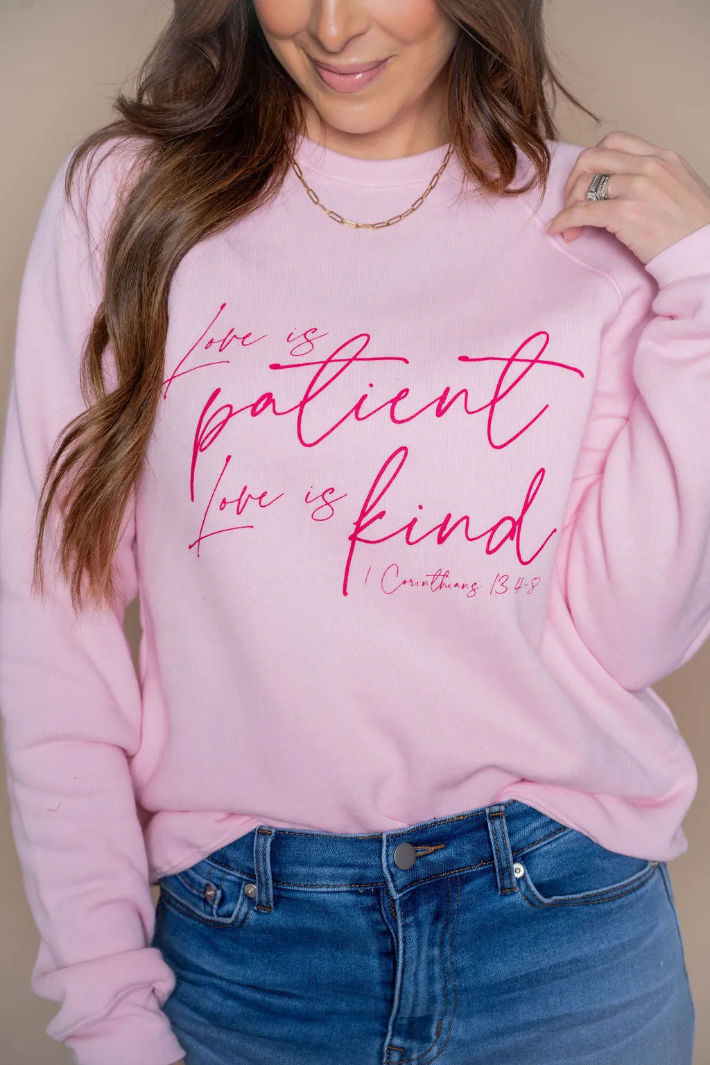 Love Is Patient Graphic Crewneck