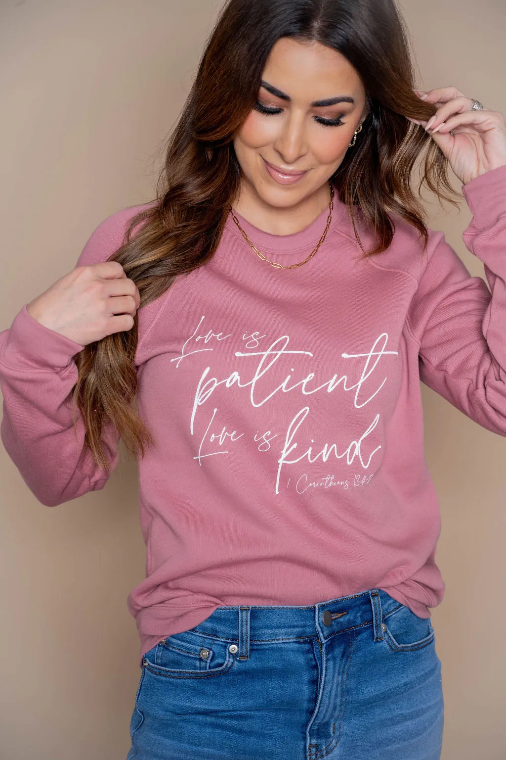 Love Is Patient Graphic Crewneck