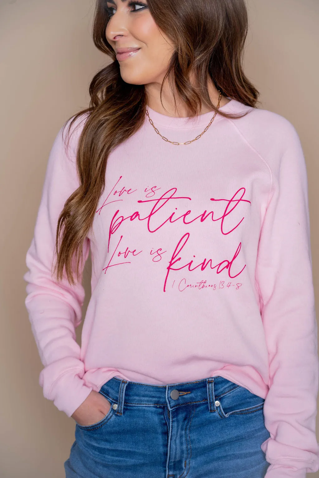 Love Is Patient Graphic Crewneck