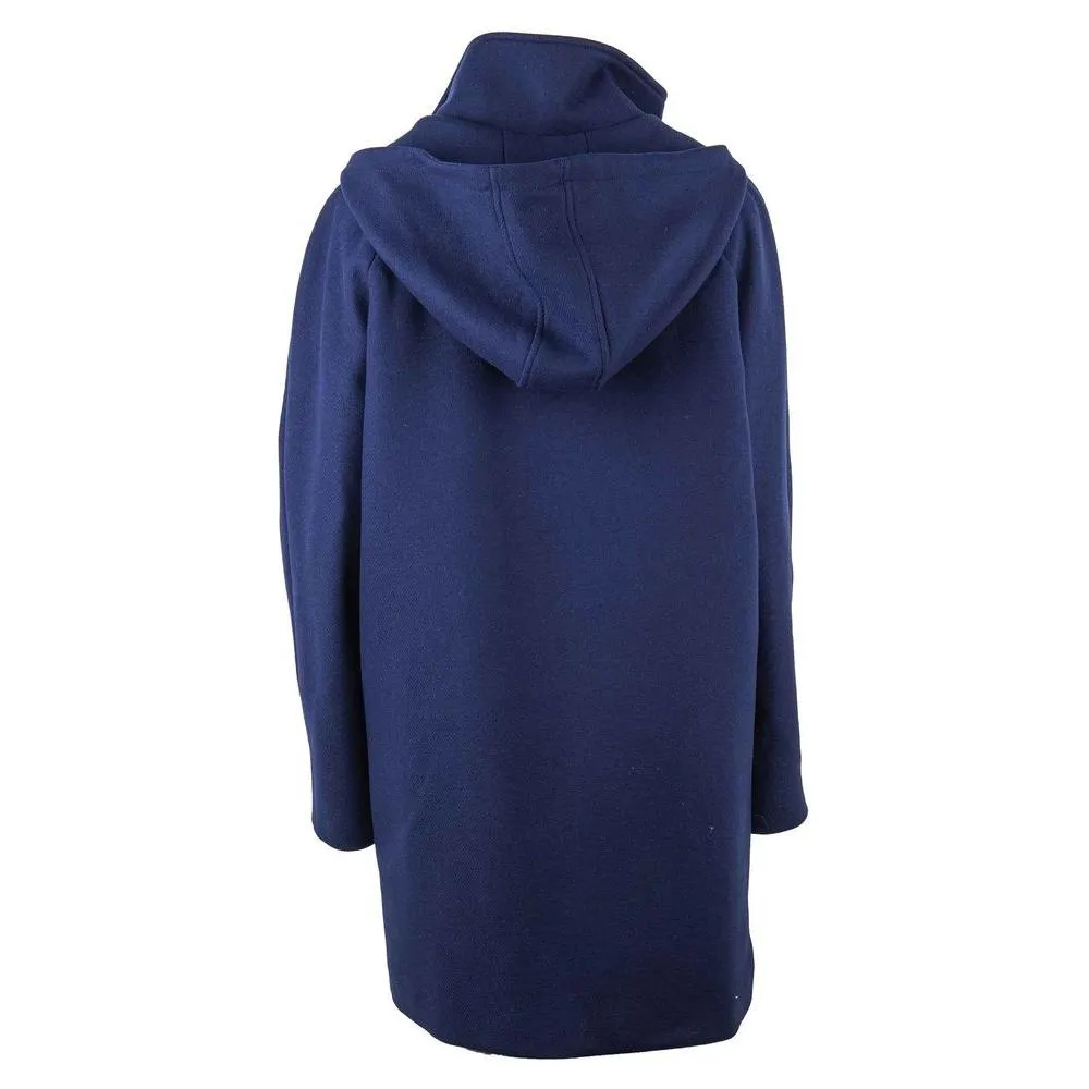 Love Moschino Blue Wool Women Coat