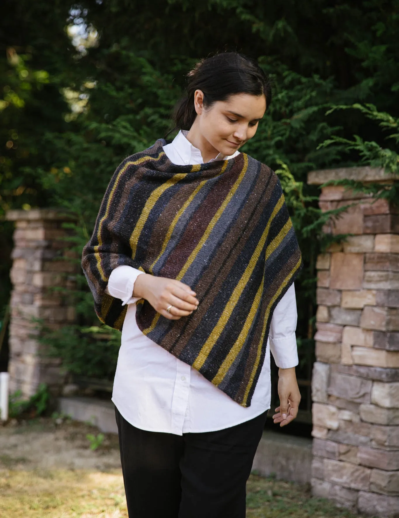 Lucky Striped Poncho Pattern