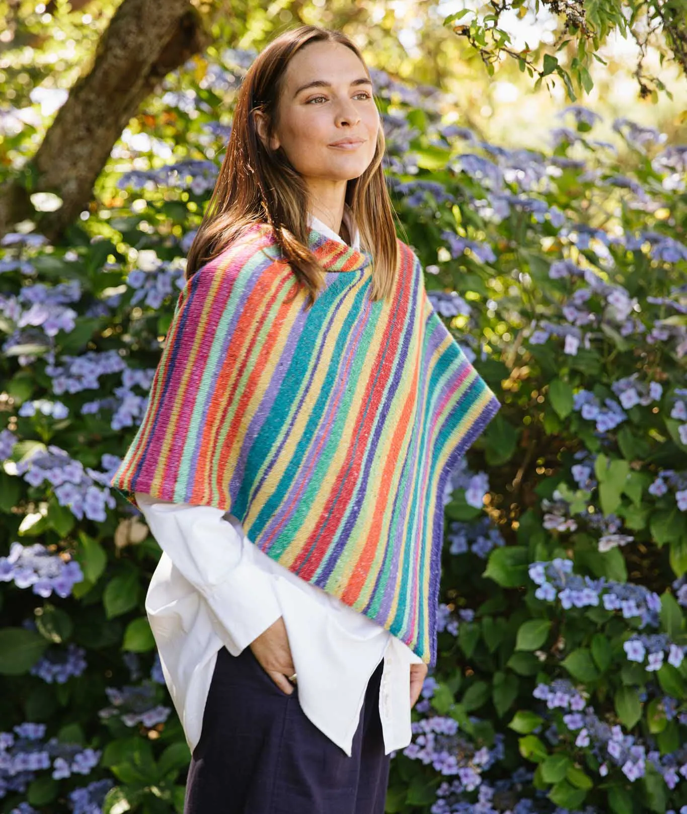 Lucky Striped Poncho Pattern