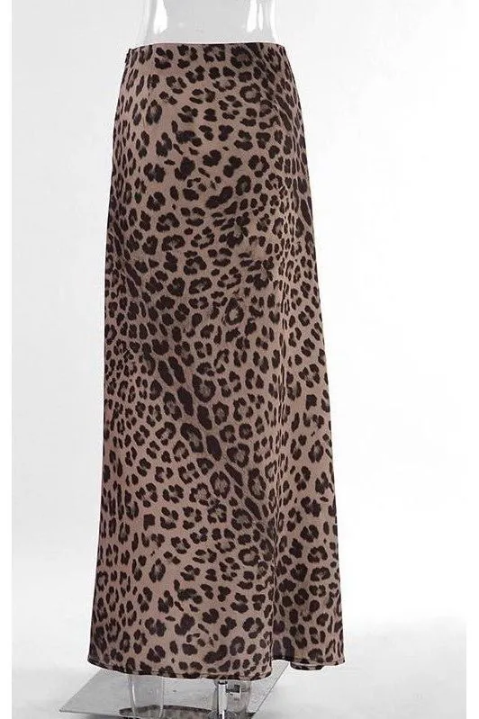 Luna Leopard Print Skirt