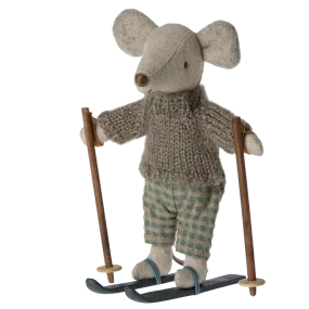 Maileg Winter Mouse with Ski Set, Big Brother