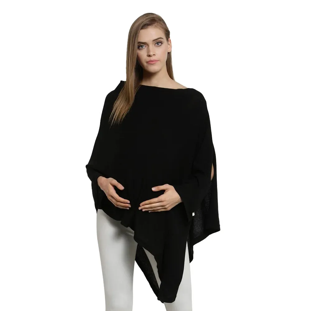 Maternity Poncho Rosette (Black)