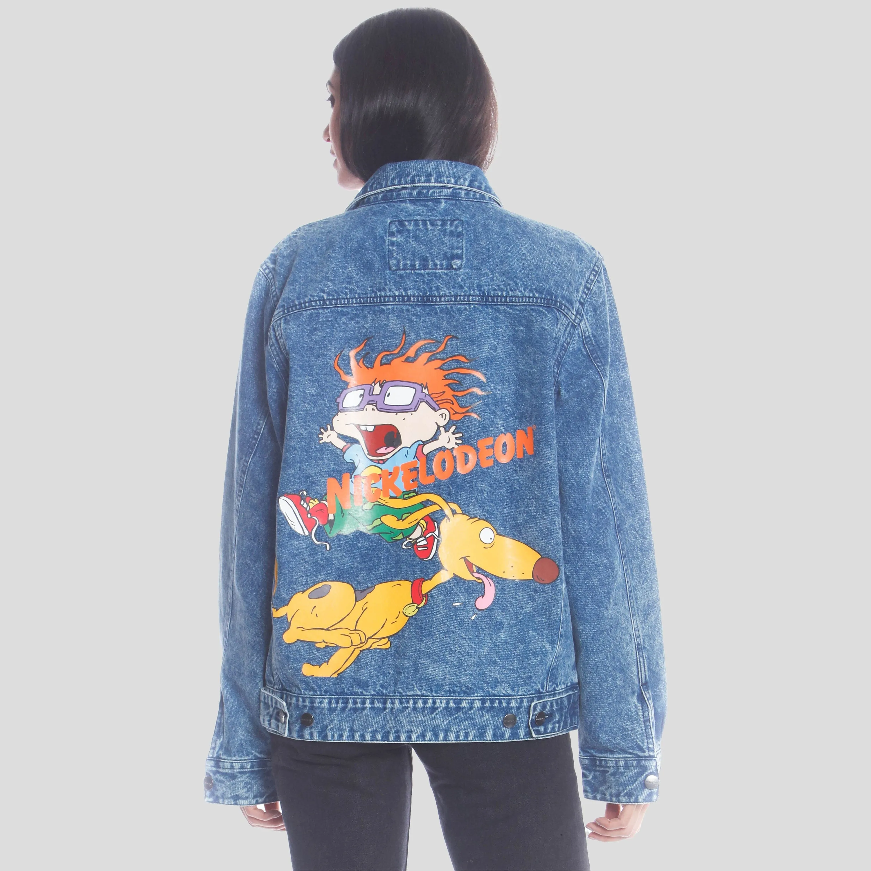 Members Only Women's Chucky Placement Denim Oversized Jacket