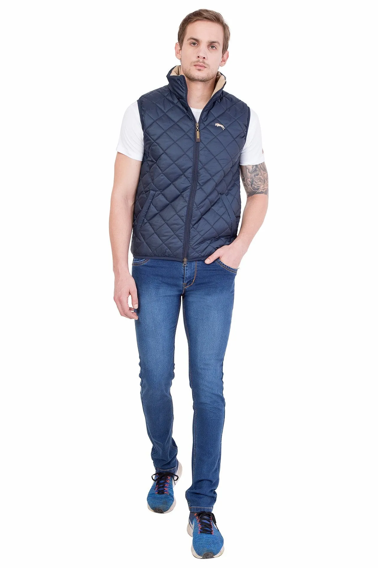 Men Half Sleeve Polyester Jacket