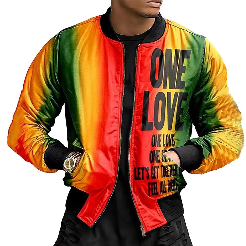 Men's Aviator Jacket Printed Casual Long Sleeve Jacket 28667802L