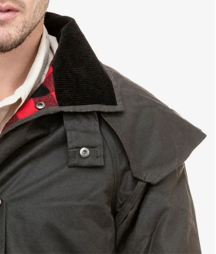 Mens Baxter Short Oilskin Coat