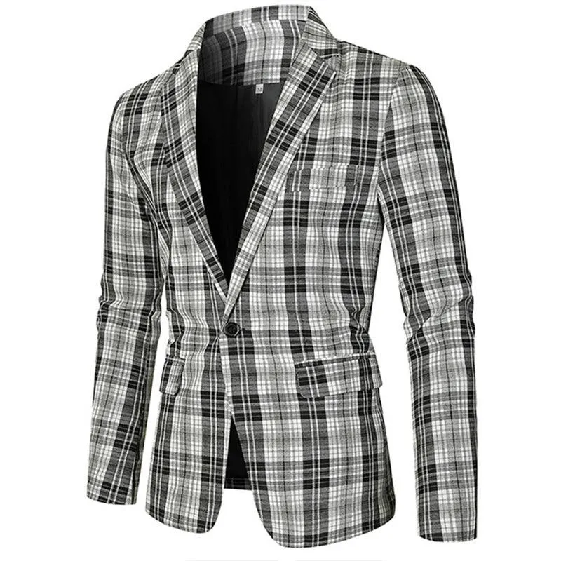 Men's Casual Striped Suit Jacket