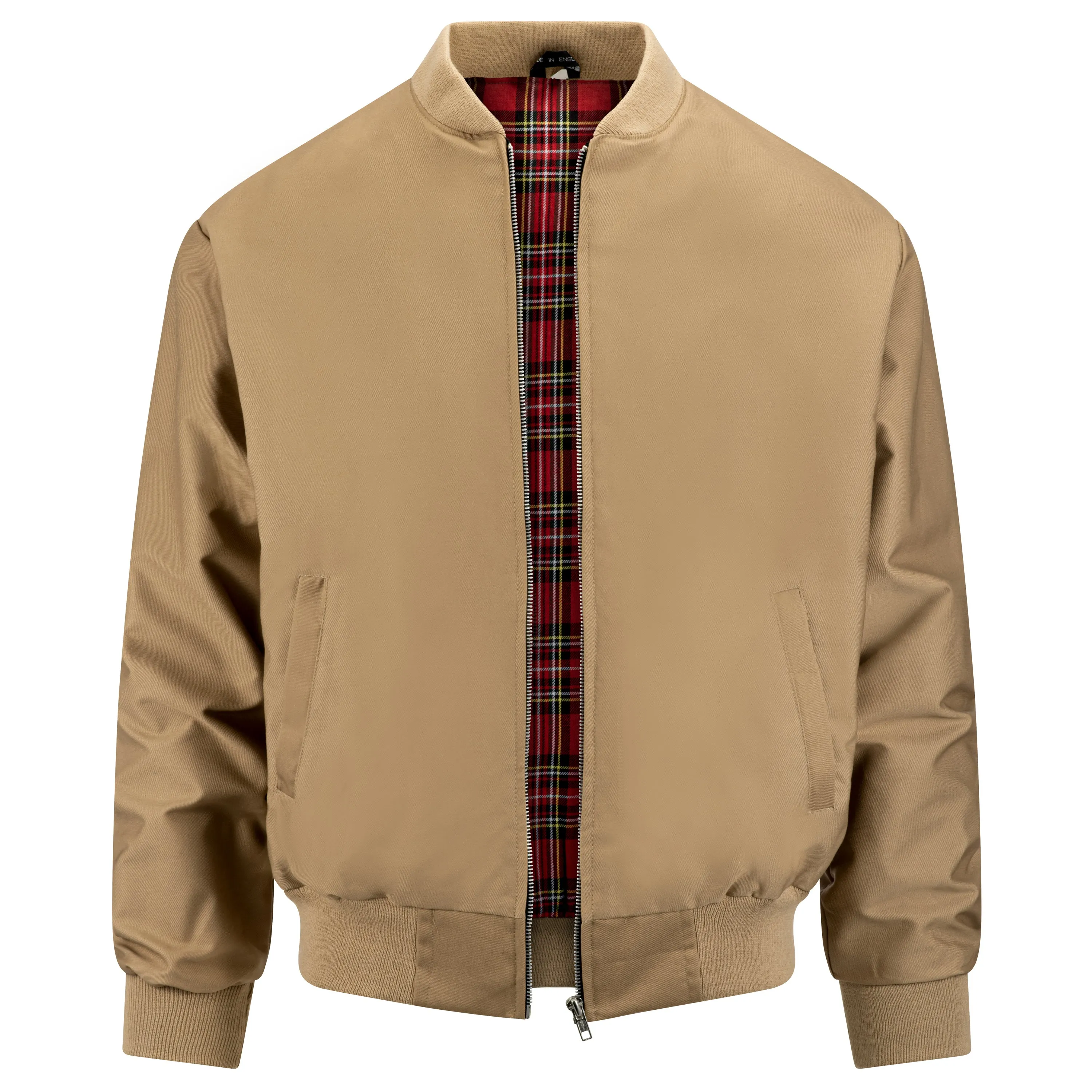 Mens Harrington Bomber Jacket - Camel