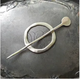 Midcentury Modern Circle Shawl Pin