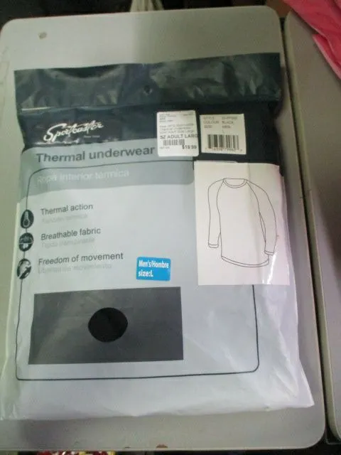 New WFS Sportcaster Thermal Underwear Shirt Men's Adult Size Small