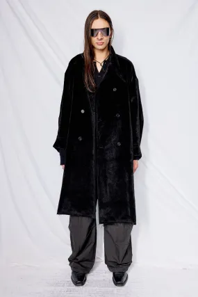 No.65 Black Loro Piana Suri Alpaca Oversized Coat