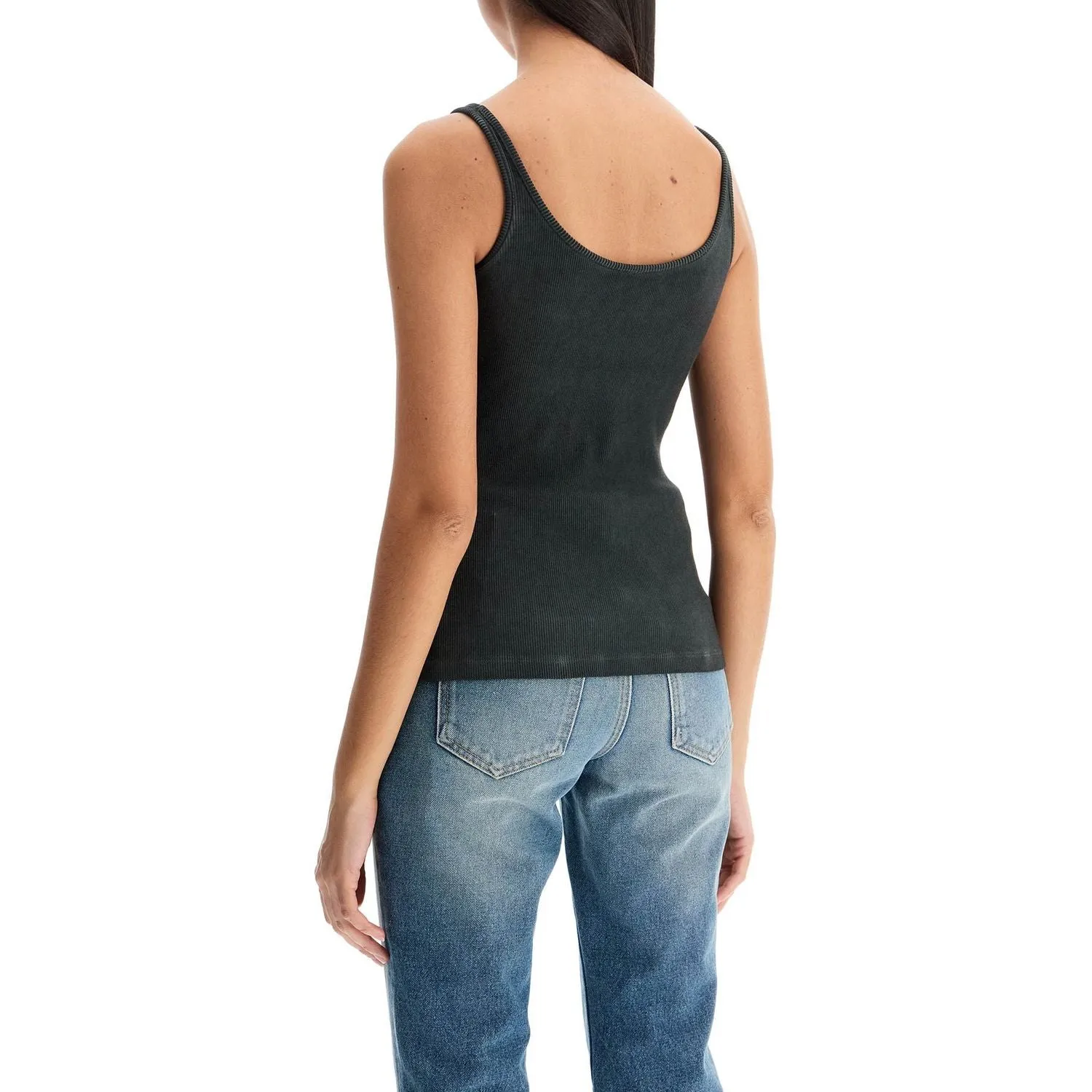 Off-White stretch cotton tank top for women