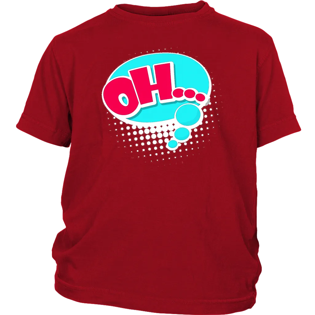 OH! T-Shirt Gift Tee Speech Bubble Cartoon Comic style