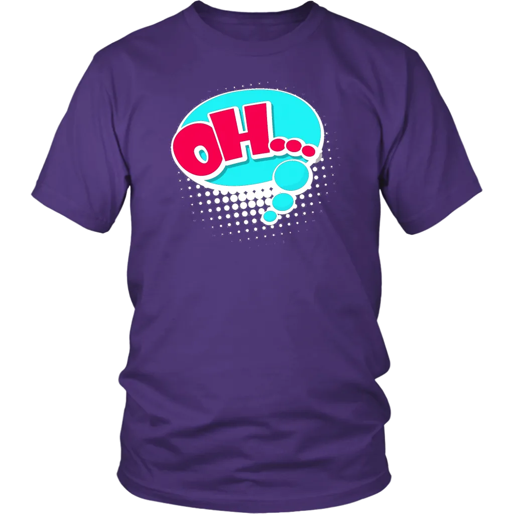 OH! T-Shirt Gift Tee Speech Bubble Cartoon Comic style