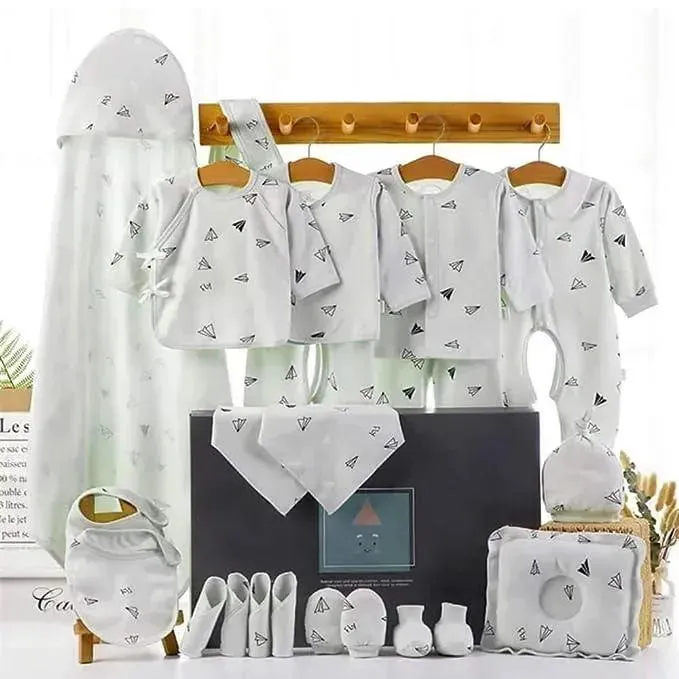 Organic Cotton New Born Gift Set (Set of 22 Pcs)