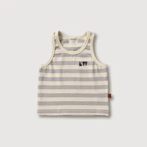 ORGANIC TANK TOP-Mist Stripe