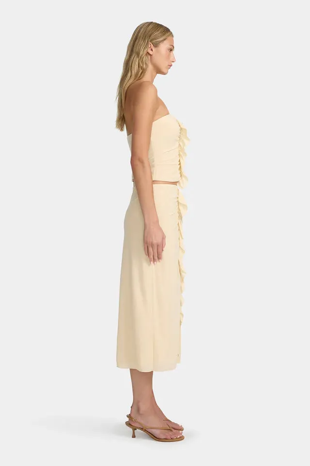 Ownley Leura Midi Skirt - Beige