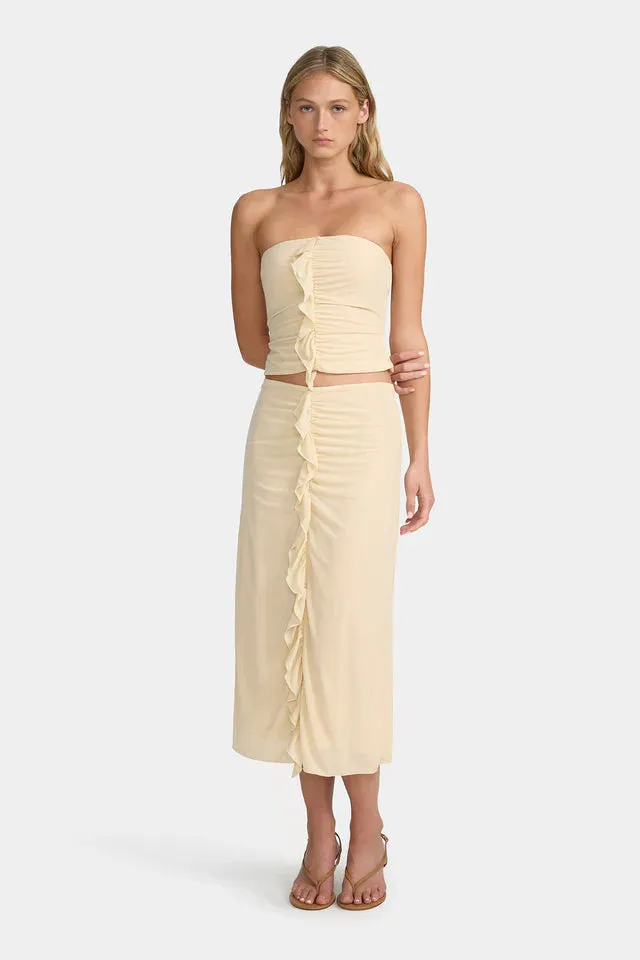 Ownley Leura Midi Skirt - Beige